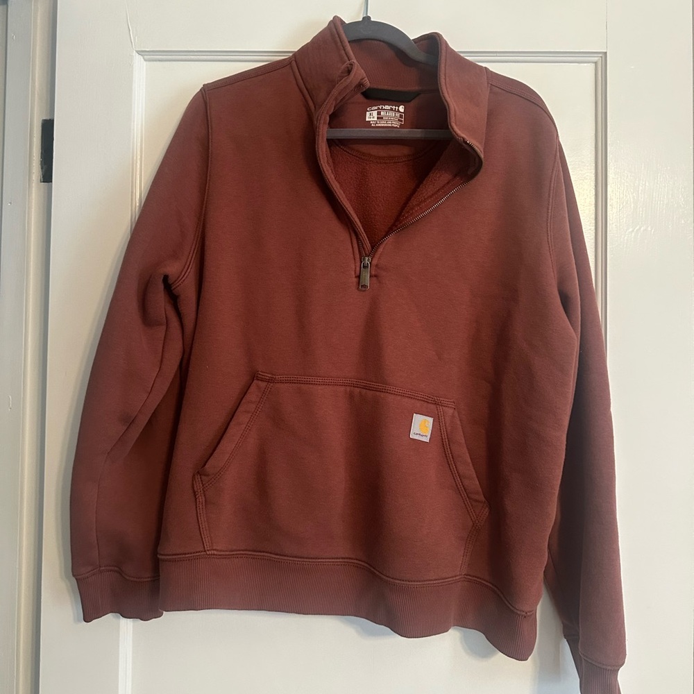 Carhartt Purple/Brown Quarter-Zip Sweatshirt